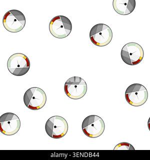 pattern odometer speedometer cartoon. tachometer dashboard, instrument cluster, calibration accuracy odometer speedometer sign vector Stock Vector