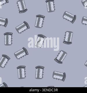 pattern portable multi device charging station cartoon. stand technology, smcable compact, efficient sleek portable multi device charging station sign Stock Vector