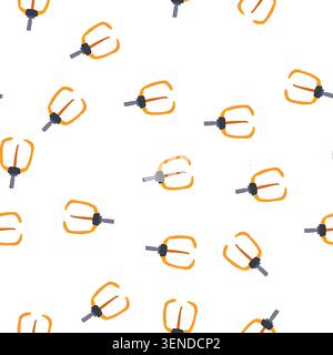 pattern gambling claw machine cartoon. play grasp, luck arm, empty robot gambling claw machine sign. seamless symbol vector illustration Stock Vector