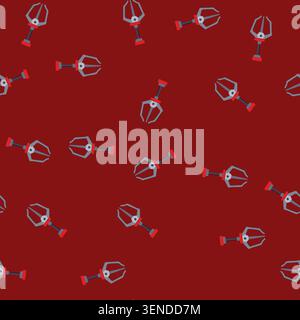 pattern gripper claw machine cartoon. grab gambling, play grasp, luck arm gripper claw machine sign. seamless vector illustration Stock Vector