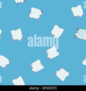 seamless pattern do pinned torn paper notes cartoon. important reminder, memory idea, thought scrap do pinned torn paper notes sign vector Stock Vector