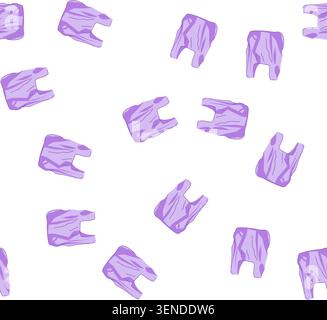 pattern biodegradable plastic shopping bag cartoon. reusable environment, pollution waste, recycling disposable biodegradable plastic shopping bag sig Stock Vector