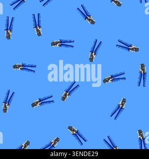 seamless pattern wire crimper tool cartoon. pliers computer, equipment cable wire crimper tool sign vector Stock Vector