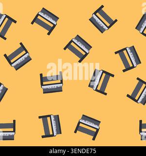 pattern performance piano cartoon. recital composition, technique harmony, rhythm tempo performance piano sign. seamless vector illustration Stock Vector