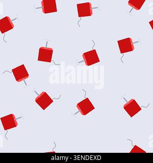 pattern detonation tnt bomb cartoon. blast dynamite, destruction power, impact force detonation tnt bomb sign. seamless vector illustration Stock Vector