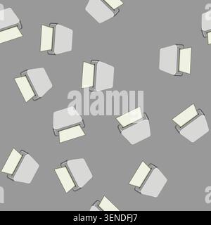 seamless pattern business compact photo printer cartoon. computer desktop, device modern business compact photo printer sign vector Stock Vector