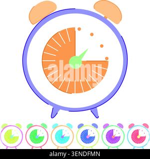 countdown kitchen timer cartoon. cook clock, cooking time countdown kitchen timer sign vector Stock Vector