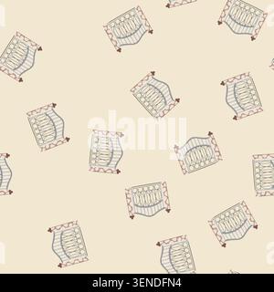 pattern decorative metal gate featuring an arched top and ornate scrollwork between two sturdy stone pillars with spherical caps, representing securit Stock Vector