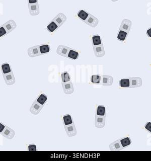 pattern lights smart home hub cartoon. thermostat cameras, doorbell locks, sensors energy lights smart home hub sign. seamless vector illustration Stock Vector