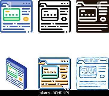 Internet Shopping Payment Vector Thin Line Icon. minimal Online Money Transaction, Financial Banking Credit Card Payment Operation Linear Pictogram. D Stock Vector