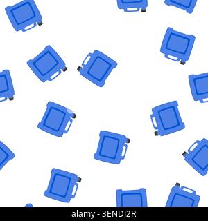 pattern container canister plastic cartoon. airtight durable, lightweight reusable, bpafree ecofriendly container canister plastic sign. seamless symb Stock Vector