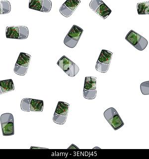 pattern equipment gandheld gps cartoon. location positioning, travel digital, adventure tourism equipment gandheld gps sign vector Stock Vector