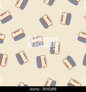 pattern shoe polish cream cartoon. shine spray, shiny care, casual cleaner shoe polish cream sign. seamless vector illustration Stock Vector