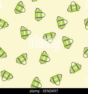 pattern cold cooler box cartoon. beverage picnic, camping blue cold cooler box sign. seamless vector illustration Stock Vector