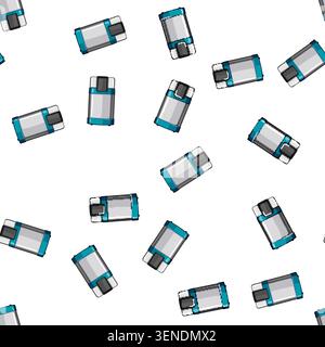 pattern food coffee grinder electric cartoon. food coffee grinder electric sign vector Stock Vector