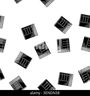 pattern Network attached storage device providing centralized data backup, file sharing, and remote access solutions for home and business computing a Stock Vector