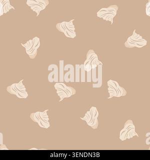 pattern ice meringue cartoon. milk hand, creme custard, sweet swirl ice meringue sign. seamless vector illustration Stock Vector