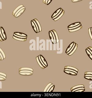 seamless pattern container bamboo steamer cartoon. basket traditional, oriental asian, dumpling cooking container bamboo steamer sign vector Stock Vector
