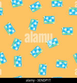 pattern book notebook cartoon. blank pad, page sheet, template notebook book notebook sign. seamless vector illustration Stock Vector
