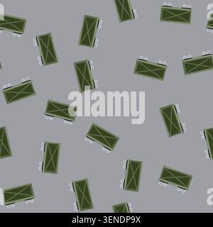 pattern freight train wagon, an industrial vehicle, transporting goods and cargo over long distances, representing logistics, delivery, and supply cha Stock Vector