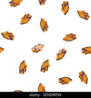 pattern foot kid slippers cartoon. home slipper, fluffy s foot kid slippers sign vector Stock Vector