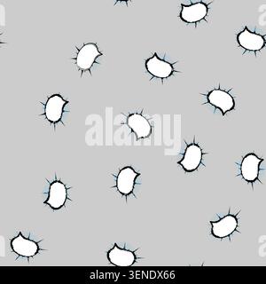 seamless pattern cloud comic speech bubble cartoon. tail burst, whisper thought, exclamation question cloud comic speech bubble sign vector Stock Vector