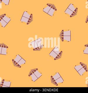 pattern marquee tent garden cartoon. outdoor up, pop stand, mock trade marquee tent garden sign. seamless vector illustration Stock Vector