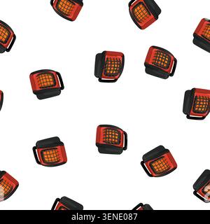 pattern outdoor heater gas cartoon. outdoor heater gas sign vector Stock Vector