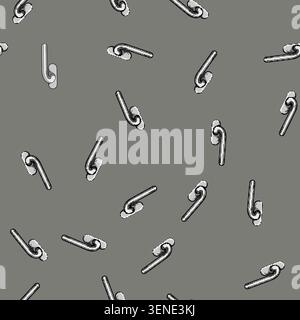 seamless pattern Window handle providing a simple and essential mechanism for operating windows, offering ease of use and secure closure in modern and Stock Vector
