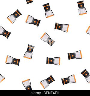 pattern portable lantern camp lamp cartoon. portable lantern camp lamp sign vector Stock Vector