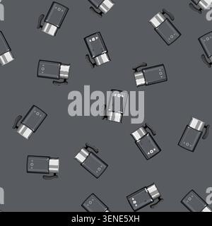 seamless pattern equipment milk frother cartoon. foam tool, blender mixer equipment milk frother sign vector Stock Vector