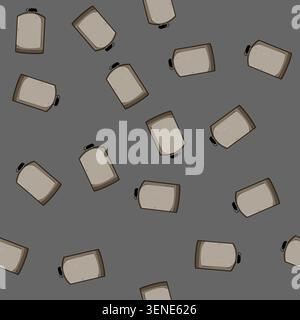 seamless pattern barrel plastic tank cartoon. bottle chemical, reservoir factory, oil gallon barrel plastic tank sign vector Stock Vector