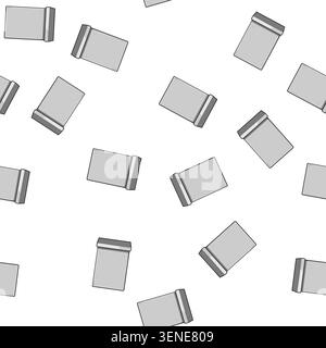pattern Wall mounted gray mailbox illustration on white background, clean vector icon for postal service, mail delivery and correspondence, empty cont Stock Vector