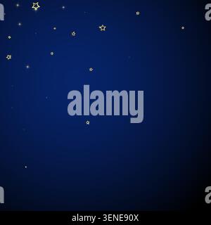 Christmas stars vector overlay. Magic stars luxury sparkling confetti. Christmas spirit. Festive stars vector illustration on dark blue background. Stock Vector