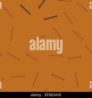 seamless pattern Full orange segmented progress bar at maximum, indicating 100 percent completion, success, or filled status for user interface, game Stock Vector