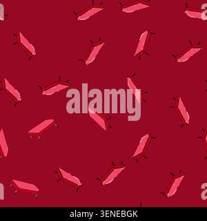 seamless pattern cloth ironing board cartoon. folded logo, clean home, counter interior cloth ironing board sign vector Stock Vector