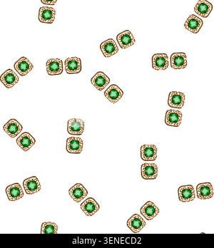 pattern formal cufflinks cartoon. style elegant, mens sleeve, button decorative formal cufflinks sign vector Stock Vector