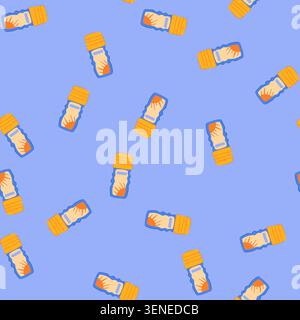 pattern cosmetic sun cream cartoon. beach spf, bottle screen cosmetic sun cream sign. seamless vector illustration Stock Vector