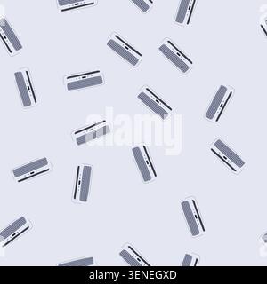 pattern filter air conditioner cartoon. efficiency thermostat, freon inverter, split window filter air conditioner sign. seamless vector illustration Stock Vector