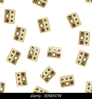 pattern buttons retro control panel cartoon. lights indicators, toggles sliders, rotary tactile buttons retro control panel sign. seamless symbol vect Stock Vector