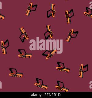 seamless pattern Stylized laser tag blaster illustration for interactive indoor or outdoor play, perfect for team games, kids entertainment and futuri Stock Vector