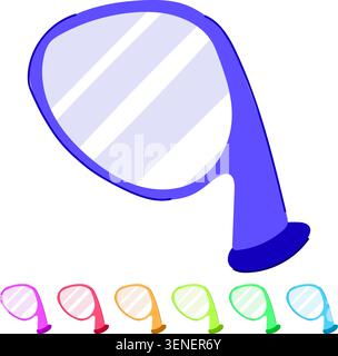 Side view car mirror highlighting road safety and driver awareness while operating a vehicle, minimalist vector of an essential automotive accessory f Stock Vector