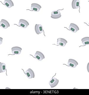 pattern technology fingerprint scanner cartoon. sensor recognition, device mobile, smartphone privacy technology fingerprint scanner sign. seamless sy Stock Vector