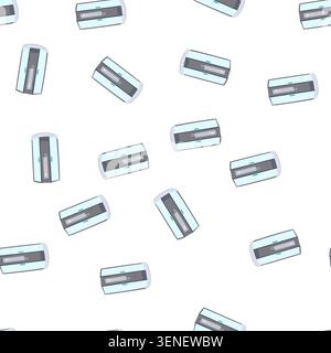 pattern bath shower cabin cartoon. modern box, hotel et, clean room bath shower cabin sign. seamless symbol vector illustration Stock Vector