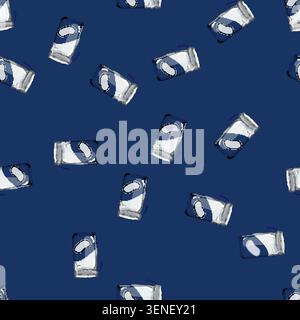 seamless pattern clean cotton pad cartoon. clean cotton pad sign vector Stock Vector