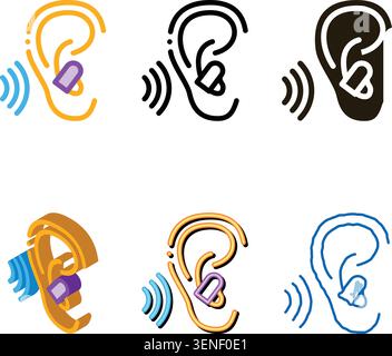 Ear Plug For Sleeping Icon Vector. Outline Ear Plug For Sleeping Sign. Isolated Contour simplified Symbol Stock Vector