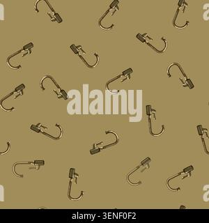 seamless pattern handle kitchen faucet cartoon. handle kitchen faucet sign vector Stock Vector