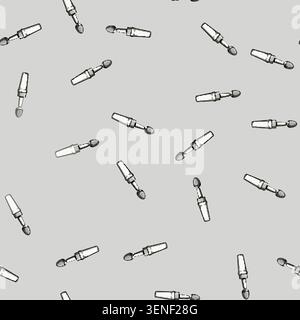 seamless pattern assistive smart spoon cartoon. device ergonomic, adaptive electronic, sensor intelligent assistive smart spoon sign vector Stock Vector
