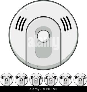 Carbon monoxide detector providing essential protection, alerting residents to the presence of dangerous invisible gas, ensuring home safety and preve Stock Vector