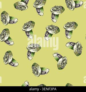 pattern citronella lemongrass hand drawn. grass vector, plant leaf, top illustration citronella lemongrass vector sketch illustration Stock Vector
